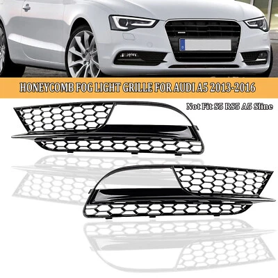 Par de rejillas antiniebla inferiores para parachoques delantero para AUDI A5 2012-2016 Foto 1 de 4