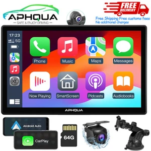 Aphqua 9Inch Screen 2.5K Dash Cam Bluetooth Wireless Apple Carplay Android Auto