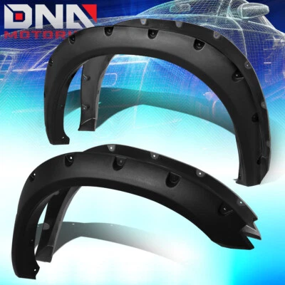 For 2009-2023 Ram Truck 1500 4Pcs Matte Pocket-Riveted Style Wheel Fender Flares - Image 1 of 4