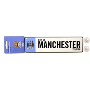 Mini señal de tráfico Manchester City FC NUEVO EMBALAJE ORIGINAL para ventana MCFC 26 cm x 7 cm - Imagen 1 de 1