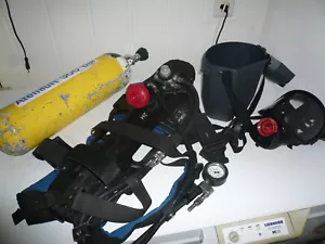 Atemschutzgerät, Dräger, PA 94, Komplett mit Maske und 6 Liter 300 bar Flasche - Bild 1 von 3