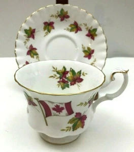ROYAL ALBERT BONE CHINA, ENGLAND : CUP & SAUCER: CANADA: FROM SEA TO SEA - Picture 1 of 2