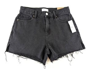 PacSun sz 24 Vintage cut Off Shorts mid rise zipper fly no stretch black 0368 - Picture 1 of 4