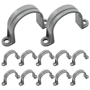 12 Pezzi Cinghie per Tubi in PVC 1-1/2 Pollice, 2 Fori Morsetti per Tubi Supporti per Tubi,... - Foto 1 di 6