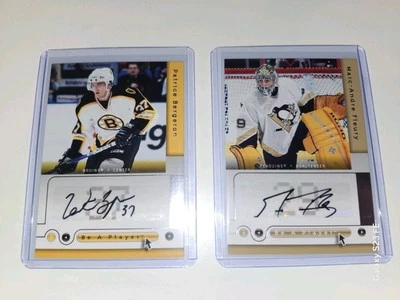 2005-06 Upper Deck Be a Player  Signatures Patrice Bergeron & Marc-Andre Fleury - Image 1 of 4