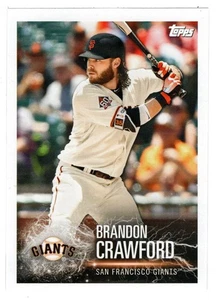 Brandon Crawford - Brandon Belt - 2019 Topps Stickers Baseball # 224 Mint - Picture 1 of 2