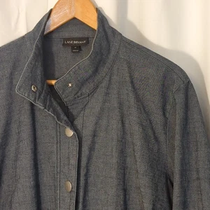 Chaqueta Lane Bryant para mujer 14 broches de presión cintura ceñida azul cambray - Imagen 1 de 7