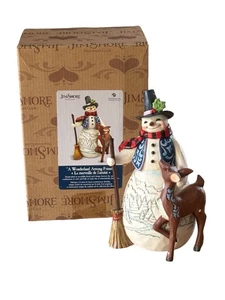 Jim Shore Heartwood Creek Navidad Muñeco de Nieve y Amigos Estatua 6005913 - Imagen 1 de 5