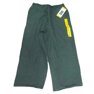 Jessica Simpson Damen Hose grün cropped weites Bein Gaze Taschen High-Rise *M* - Bild 1 von 2