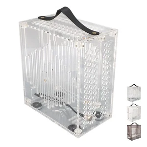 23x20.5x12cm Miniature ITX PC Case Clear Arcylic PC Case Portable DIY Desktop FY - Afbeelding 1 van 32