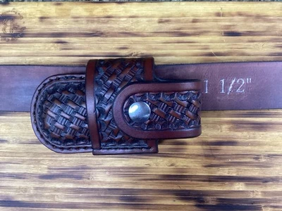 Leather Folding Knife Sheath Horizontal for Buck 112 Size (Sheath Only) - Image 1 of 4