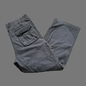 Mossimo Y2K Style Faded Baggy Cargo Pants Gray Size 36x30 GUC - Picture 1 of 7