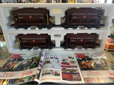 LGB G GAUGE #40045 PENNSYLVANIA 4 PACK ORE CARS METAL WHEELS KNUCKLE COUPLER - Image 1 of 4