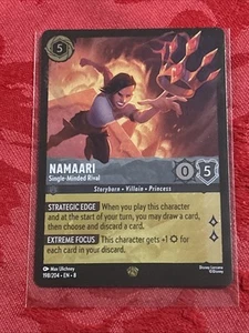 FOIL Lorcana RoJ - Namaari - Single-Minded Rival - 198/204 - Legendary FOIL - Picture 1 of 7