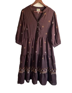 Vestido Camisa Anthropologie Fig and Flower Para Mujer Talla XL Boho Niveles Lagenlook - Imagen 1 de 14
