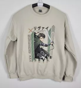 Sudadera Levi Ackerman Attack on Titan Anime AOT Merch Gildan Tostada Para Hombres Talla M - Imagen 1 de 13