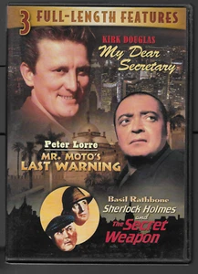 My Dear Secretary - Mr. Moto's Last Warning - Sherlock Holmes (DVD) 3 Movies - Bild 1 von 2