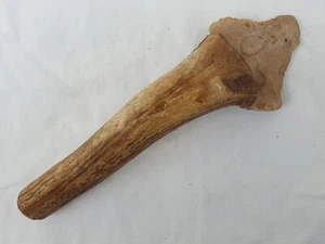 Prehistoric Neolithic Prehistory Tool Dagger Flint Cut Replica Deer - Picture 1 of 13