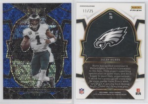 2022 Panini Select Concourse Blue Disco Prizm /25 Jalen Hurts #79