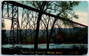 Postkarte in der Nähe des Viadukts Boone Iowa USA Nordamerika - Bild 1 von 2