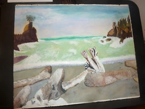 Original Modernist Coastal Painting Signed "Milton Avery '62" - Picture 1 of 18