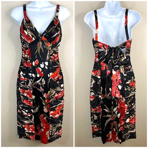 Adrianna Papell Womens Y2k Babydoll 100% Silk Fitted Dress Size 6P Statement - Picture 1 of 16