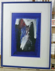Aleksandar Visantini *1958 pintura composición abstracta antigua de colección de banco - Imagen 1 de 6