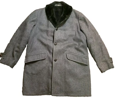 Vintage Great Western Wool Sherpa Lined Coat Jacket Rancher Mens 44 Minneapolis - Image 1 of 4