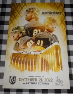 Jonathan Marchessault Signed Vegas Golden Knights Gameday Poster - Picture 1 of 1