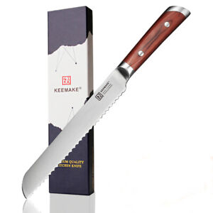 Bread Knife 8 Inch Stainless Steel Serrated Bread Knife Chef Kitchen Cutlery