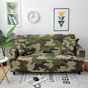 Elastic Sofa Cover Camouflage Couch Covers For Living Room Protector Slipcovers - Picture 1 of 22