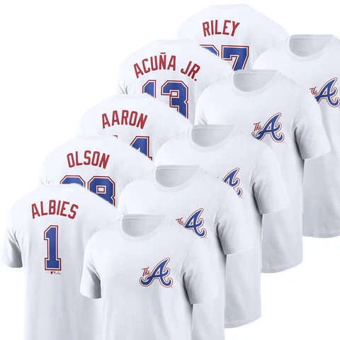 Atlanta Braves Ozzie Albies,Matt Olson,Hank Aaron,Ronald Acuña Jr,Austin Riley Cover