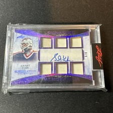 🔥Grant Fuhr 2020-21 Leaf Superlative Collection Signature Material Auto 8/9🔥