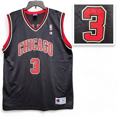 Champion Chicago Bulls Tyson Chandler #3 Black Jersey Size 44 Large SIGNED READ - Image 1 of 4