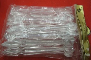 New in Pkg 25 Vtg 4" Acrylic Lucite Chandelier Prisms - Lamp Crystals Ornaments - Picture 1 of 5