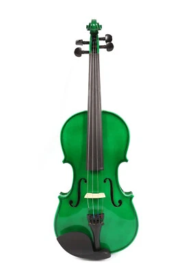 4String Green Electric Acoustic Violin 4/4 Spruce+Maple Nice Tone Free Case #EV1 - Image 1 of 4