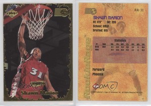 1999 Collector's Edge Rookie Rage Gold Ingot Shawn Marion #RR-31 Rookie RC