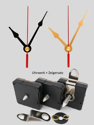 JH1668 Movimento al quarzo silenzioso con set di lancette 6,5 cm nero oro - movimento senza ticchettio