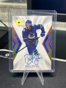 Brock Boeser 21-22 UD Ultimate Collection #9 Auto 1/5 SSP - Vancouver Canucks