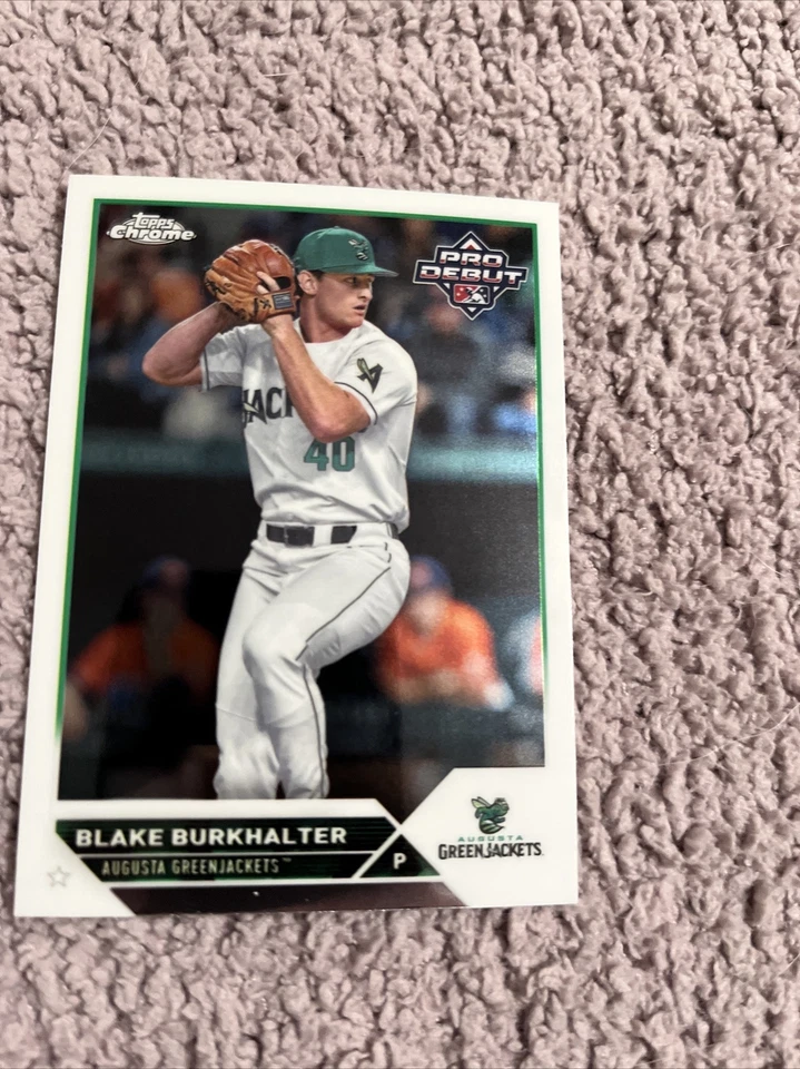 2023 Topps Pro Debut Chrome Blake Burkhalter PDC-187 Augusta Greenjackets - Image 1 of 1