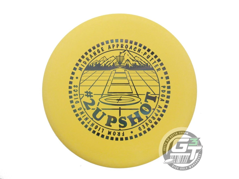 NEW Lightning Standard #2 Upshot 175g Yellow Black Foil Putter Golf Disc - Image 1 of 1