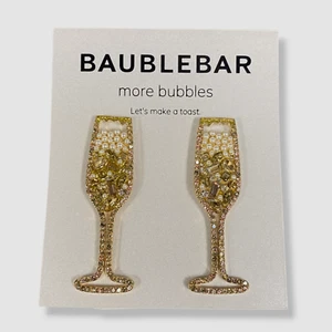 $48 Baublebar Women's Gold Mixed Stones More Bubble Earrings - Picture 1 of 2
