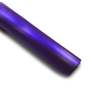 9,81 €/ M ² Diapositiva Auto Cromo Opaco Metallizzato Spazzolato Viola 12m X - Foto 1 di 1