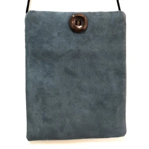 Handmade Blue Microsuede Crossbody Bag , New, Shoulder Bag, 9” X 7” - Picture 1 of 5
