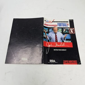 John Madden Football 93 SNES Super Nintendo Manual Instruction ONLY - GOOD - Picture 1 of 3