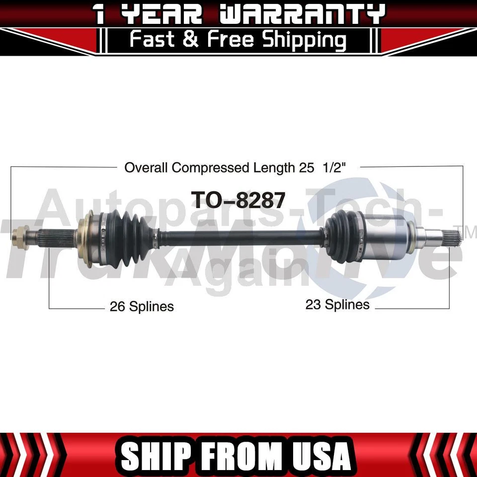 Eje delantero conductor CV eje articulado se adapta a 2012 2013 2014 2015 Scion iQ Foto 1 de 1