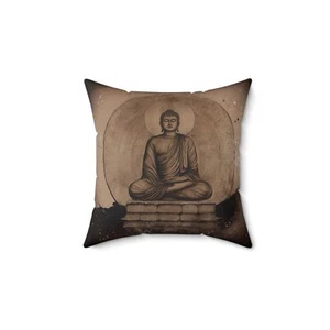 Buddha Throw Pillow, Meditation Decor, Mindfulness Gift, Zen, Yoga [...] - Picture 1 of 13