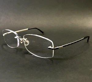 Chanel Eyeglasses Frames 2073 c.124 Gunmetal Gray Rectangle Rimless 55-16-135 - Picture 1 of 15