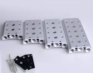 3 Station manifold block Pneumatic Magnetic valve base solenoid board 200M-3F - Picture 1 of 3
