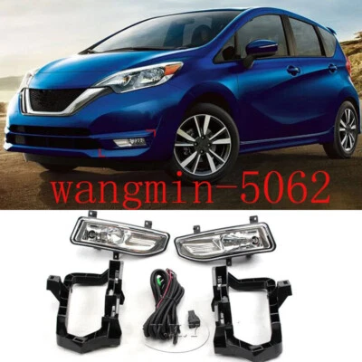 Fit For Nissan Versa Note 2017-2019 Halogen Front Fog Light Kit w/Switch Wiring - Image 1 of 4
